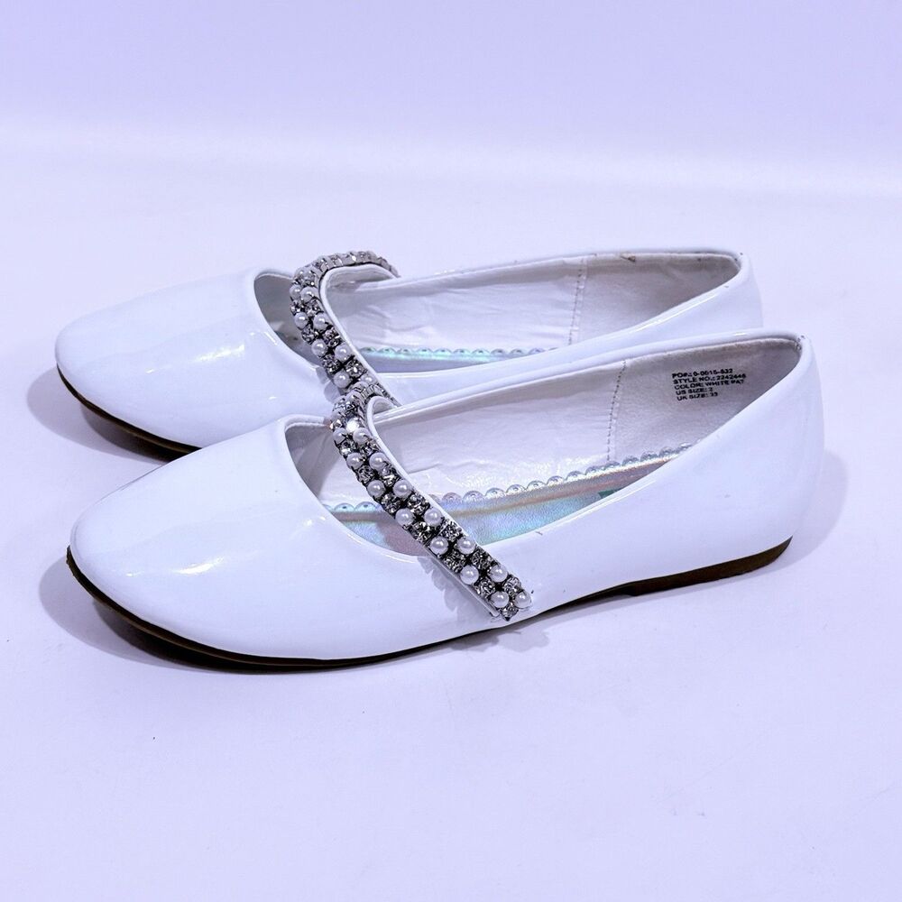 🔥 Elegant White Kids Dress Shoes Size 2 Narrow